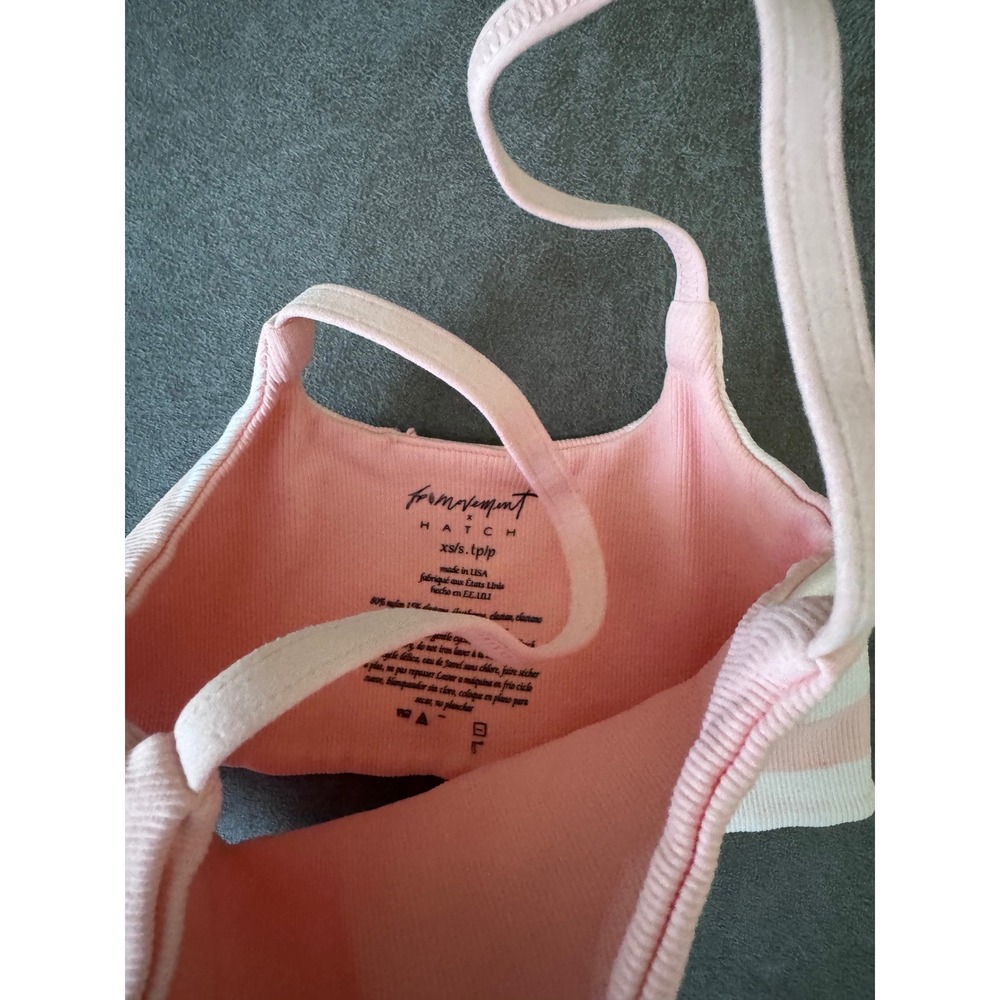 Free People Movement Tighten Up Reversible Bra Pastel Peach Combo XS/S NEW $58 - Picture 5 of 5